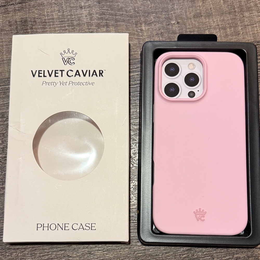 Velvet Caviar Blush Pink iPhone 16 pro Max case